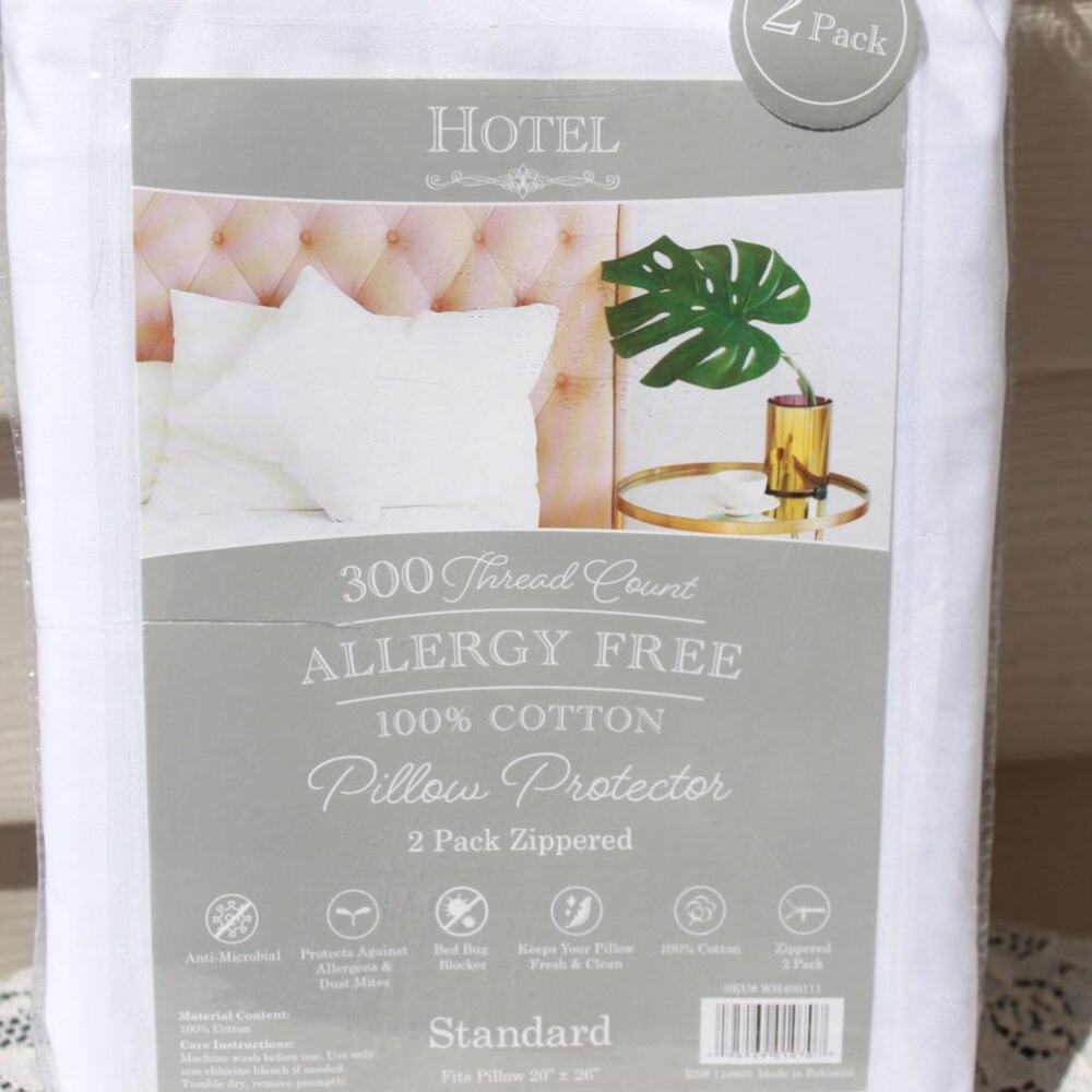 Pillow Protectors Standard Size 2 Pack 100% Cotton 300 Thread Count - Picture 5 of 6